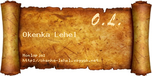 Okenka Lehel névjegykártya